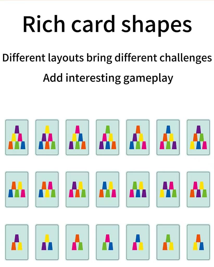 Montessori Plastic 10 Stacked Cups Game (Cup*10) - Unisex Non-Toxic Safe Washable Stress Relief Toy for Kids >3 Years Old, with Paper Game System & Cards, Aiding Intellectual Enlightenment, Color Recognition, Logic Training Montessori Plastic 10 Stacked Cups Game (Cup*10) - Unisex Non-Toxic Safe Washable Stress Relief Toy for Kids >3 Years Old, with Paper Game System & Cards, Aiding Intellectual Enlightenment, Color Recognition, Logic Training