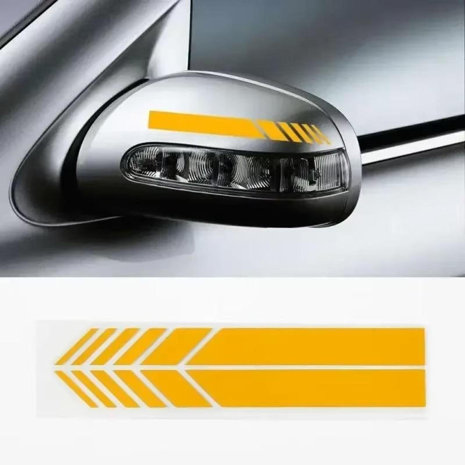 Non-Fading Car Racing Stripe Sticker Decal for Side Rear View Mirror, Fashion Color Car Styling Decor