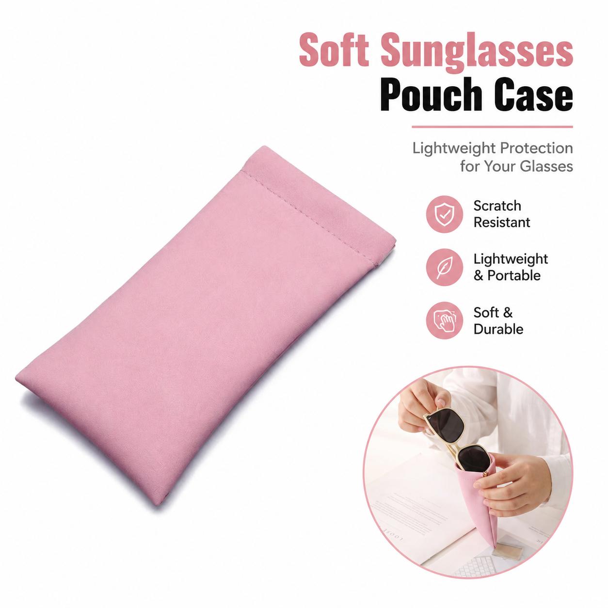 Mini Auto Closure Chaos Fixer Pouch Eyeglass Case Sunglasses Case Glasses Pouch Makeup Bag Cosmetic Bag Small Pouch Coin Purse Waterproof Protective Storage Organizer Lightweight Portable Soft Durable Travel Purse Handbag Gift for Women Men -YY0