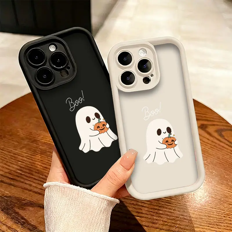 Minimal Cute Ghost iPhone TPU Silicone Case - TikTok Shop