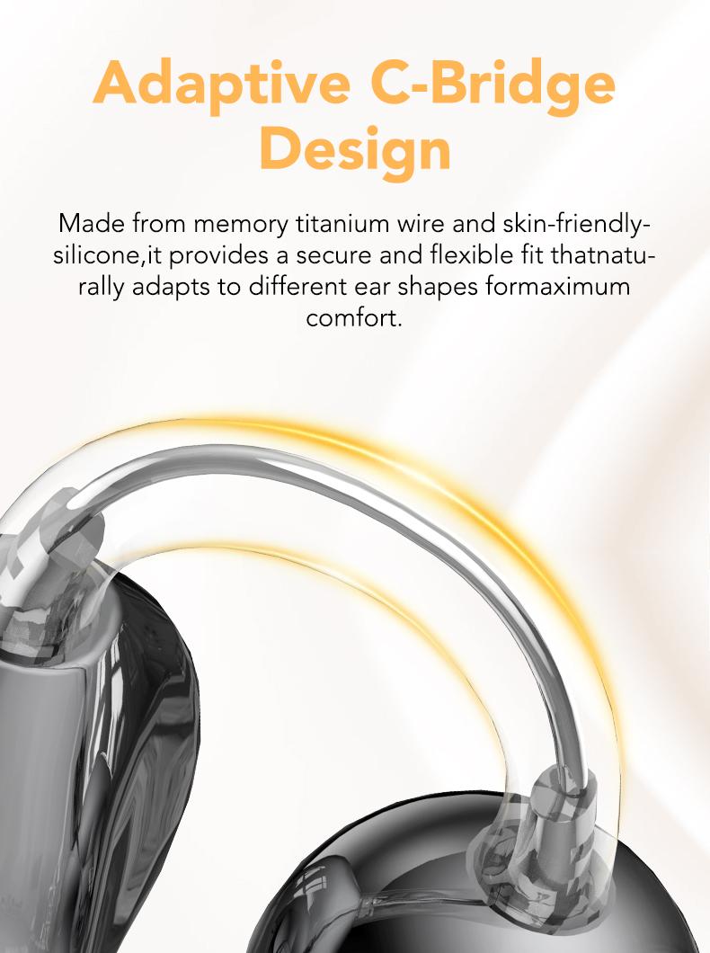 MINISO MS201 Translation Headphones, Support 134 Languages ​​Translation with APP, Clip-on Wireless Earphones, Color Touch Screen, Bluetooth 6.0, Suitable for Sports, Running and Work, HIFI Stereo Earbuds