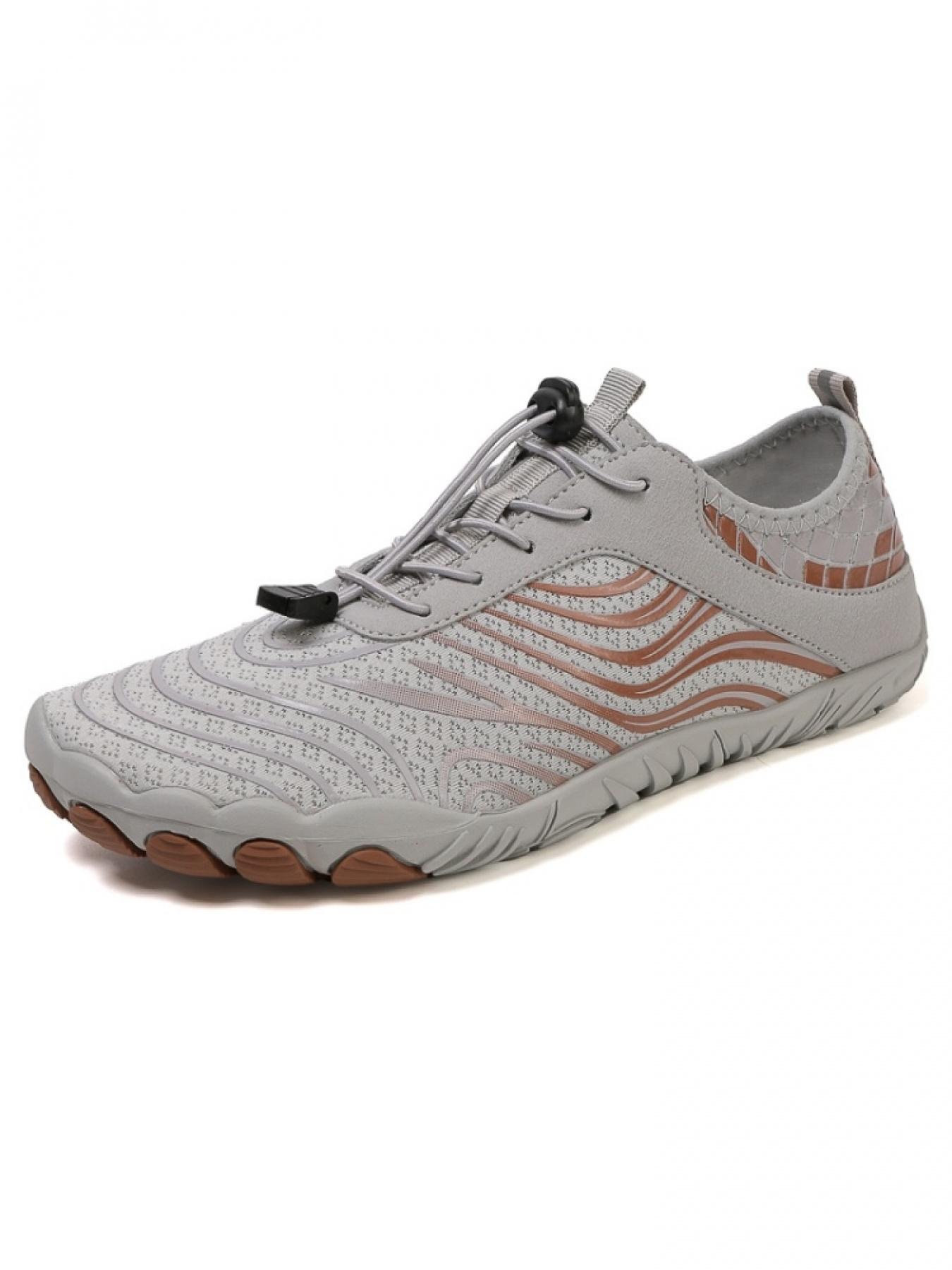 1 Pair Unisex Outdoor Wading Shoes: Breathable Mesh Splicing, Stable Anti-Slip Sole, Suitable for Yoga & Physical Training