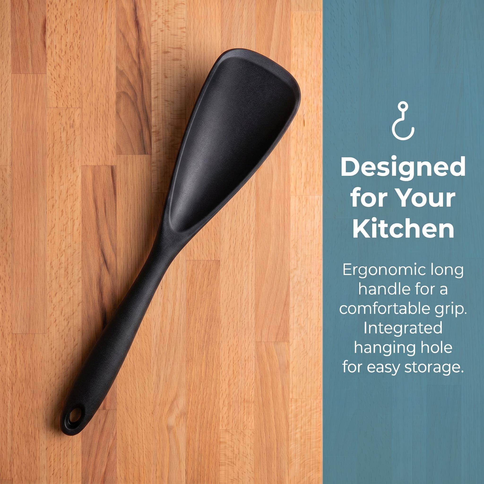 1 PCS Cooking Spoons for Non stick Cookware, Multifunction Spatula Spoon BPA-Free, One-Piece Design, Suitable for Scooping, Scraping, Serving and Mixing-YY0