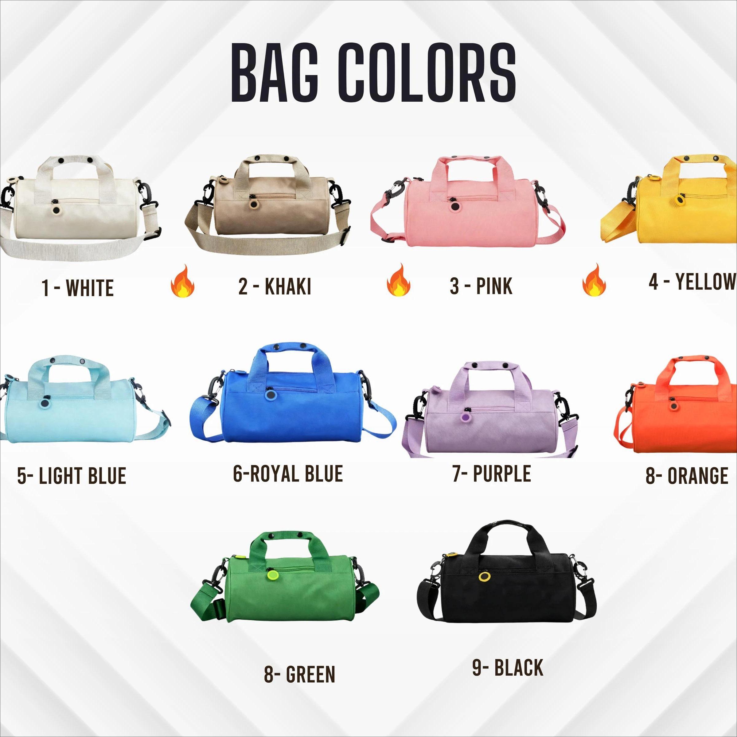 AS1039 Customized Name Sports Cylinder Handbag Personalized Exclusive Custom Shoulder Messenger Travel Outdoor Bag