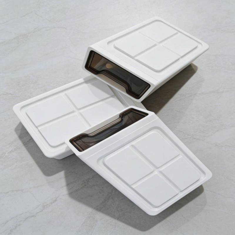 3-Piece Stackable Drawer Organizer Set for Clothing, Documents, and Household Items Ideal Storage Solution for Wardrobes and Desktops, Closet Organization and Storage, Collapsible Storage Cabinet, Storage Drawers.