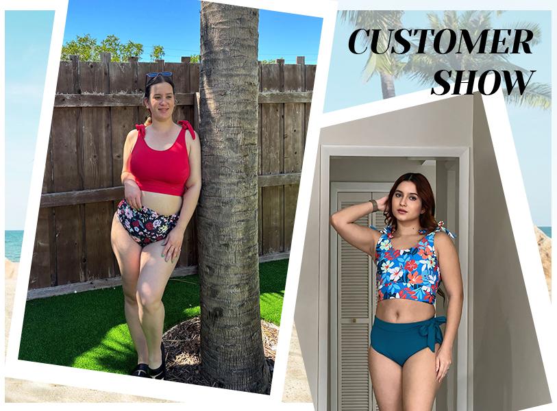 Yonique Two Piece Tummy Control Swimsuits - Women U-back High Waisted Bikini Modest Bathing Suit Two Piece 2026