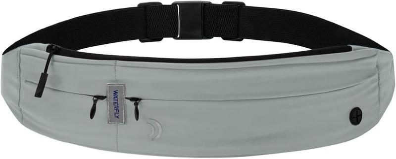 WATERFLY Slim Running Belt Fanny Pack for Women Men Phone Holder Runners Pouch Waist Belt for Workout Jogging Multifunctional Sports Bag water-resistant Outdoor Gear