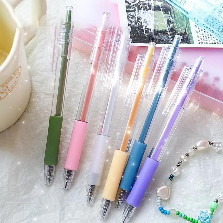 Creative Simple Morandi Push-Button Craft Knife, High-Aesthetic Student Hand Account Paper Cutter, Cartoon Engraving Pen, Writing Tool