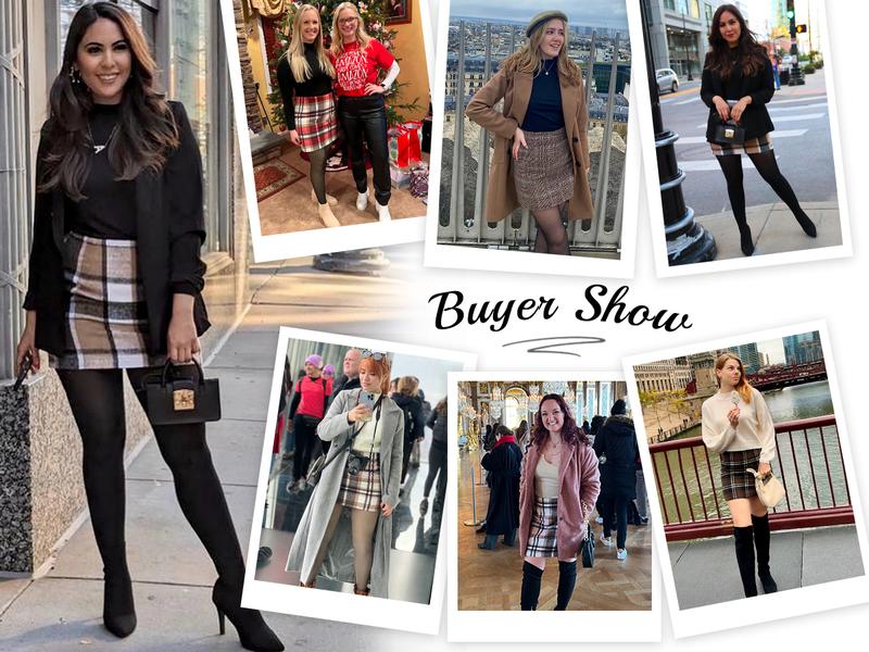 IDEALSANXUN Womens High Waist Plaid Skirt Bodycon Wool Mini Skirts Dresses for Women Holiday Dresses for Women Faldas Para Mujer Skirts for Women Trendy Tweed Skirt Short Tartan Woolen Skirt Cute Outfits Party Business Casual Outfits Winter Flannel