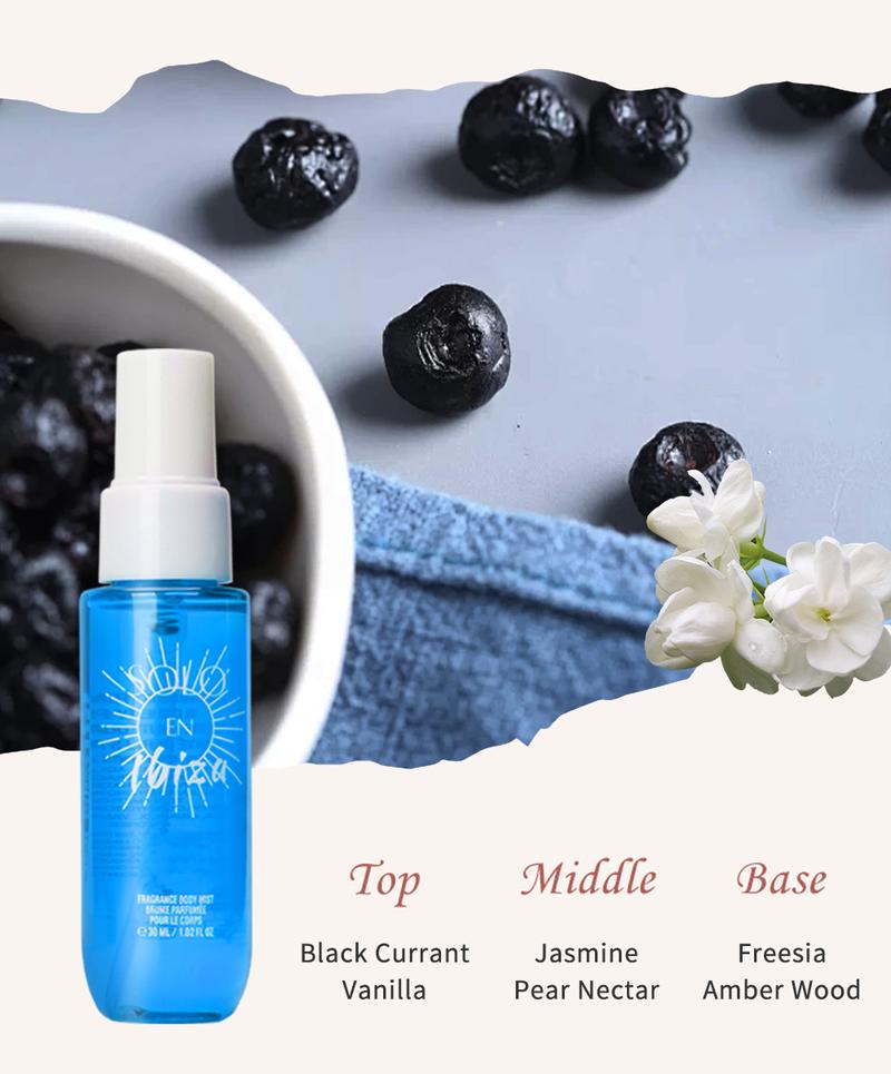 SOLO EN IBIZA Women's 3-Piece Gift Baskets - 1.76 fl. oz Body Butter, 2. oz Bubble Bath, 1.02 fl. oz Body Mist, Long-Lasting Moisture & Fragrance