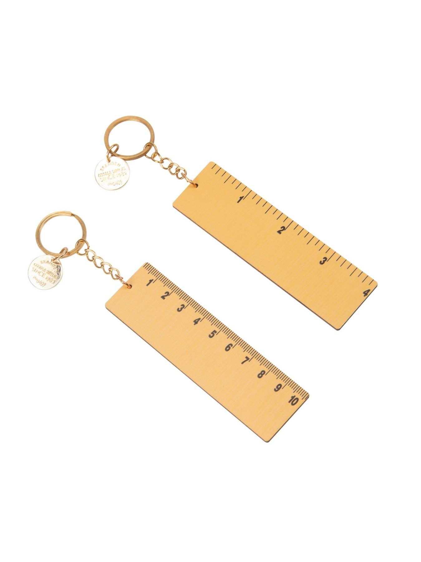 Wooden Ruler Keychain, Student Stationery Gift, Teacher's Day Present, Cartoon Measurement Tool, Wooden Size Indicator