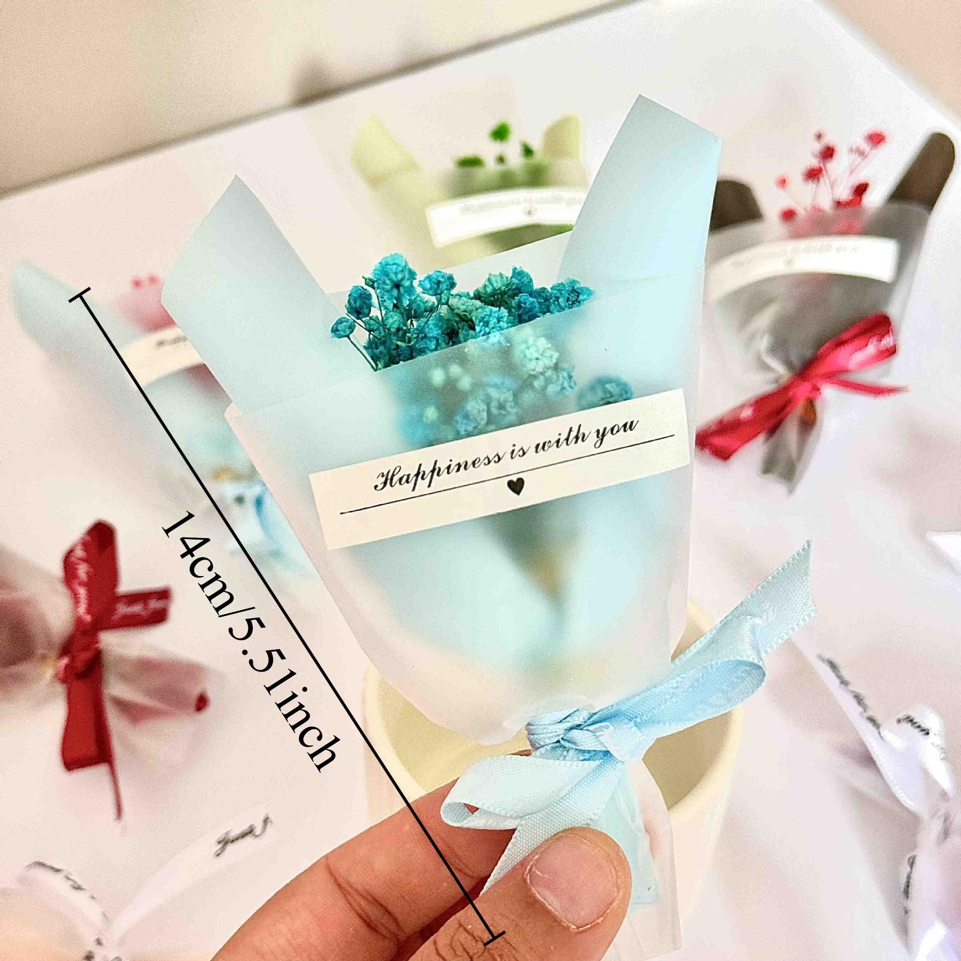 Mini Dried Baby's Breath Bouquet Gift Box | Natural Preserved Gypsophila Floral Arrangement | Elegant Wedding Favor for Guests | Rustic Party Keepsake for Adult Recipients | US Celebration Essential