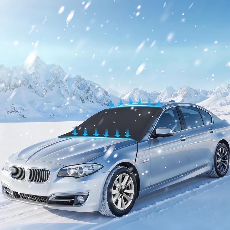 Black Friday Deal! 2025 Upgraded 2-in-1 Windshield Snow Shield Cover - Thickened 600D Oxford Fabric, All-Season Anti-Snow/Ice/Frost & UV Sunshade, with Side Mirror Covers, Easy to Install TikTok Shop Car Windshield Snow Shield - Anti-Snow Protection