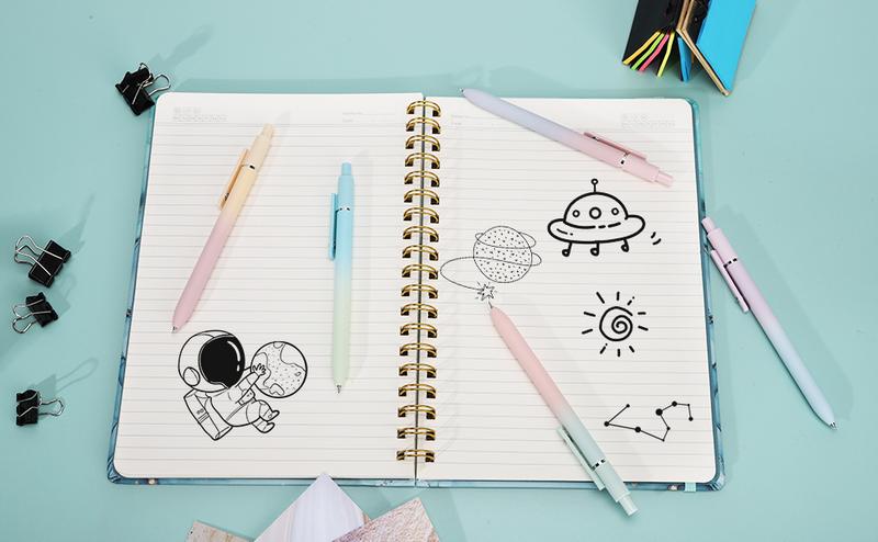 Fourcandies 5pcs Pens Black Ink Gel Pens Medium Point 0.7mm Pen Smooth Writing High-End Series Cute Pens for Journaling Note Taking, for Students, Nurse, Office/School/Hospital Easter/Christmas/Hallowen Gifts, Bible Study Supplies for beginners