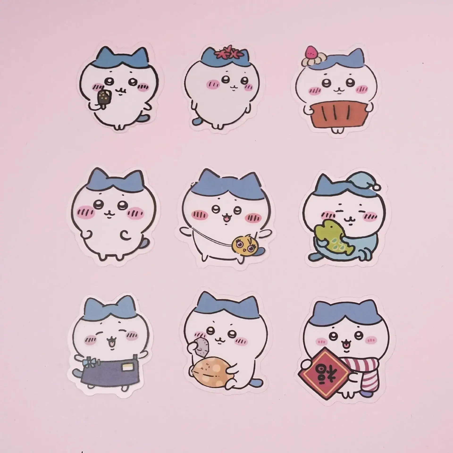 Kawaii Stickers chiikawa Hachiware Usagi  Cute Cartoon Stickers Creative Decorative Luggage Handbook Diy Desktop Stickers Guka