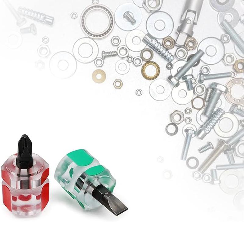 Mini Precision Screwdriver Set with Transparent Handle, Portable Radish Head Tool for Easy Repairs, One-Way and Cross Options Included