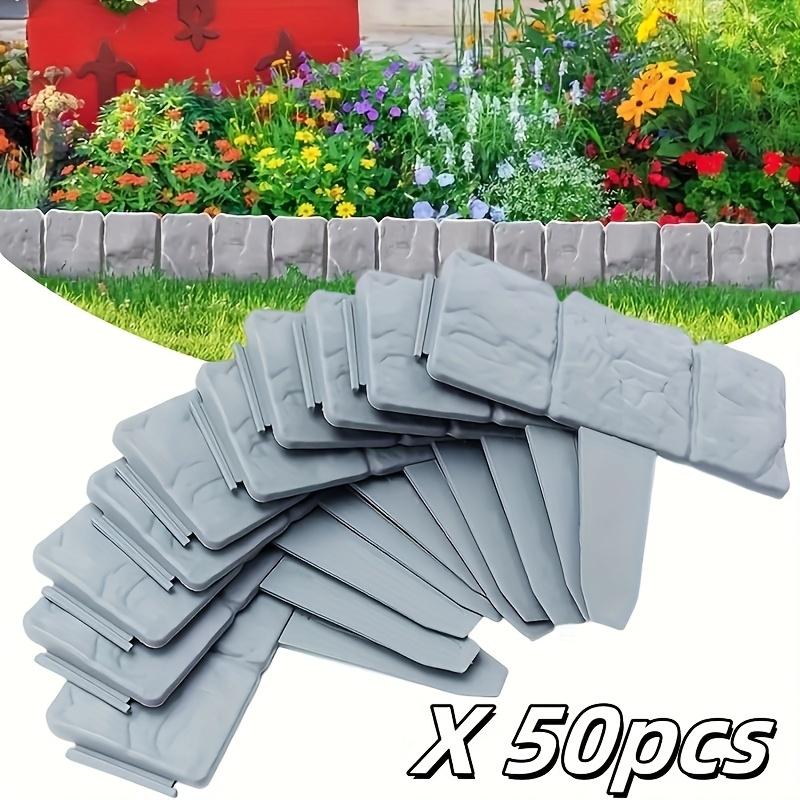 40 Piece Garden Fence Set Plastic Outdoor Lawn Decor Easy Install Plant Support Fencing for Autumn Yard Decoration