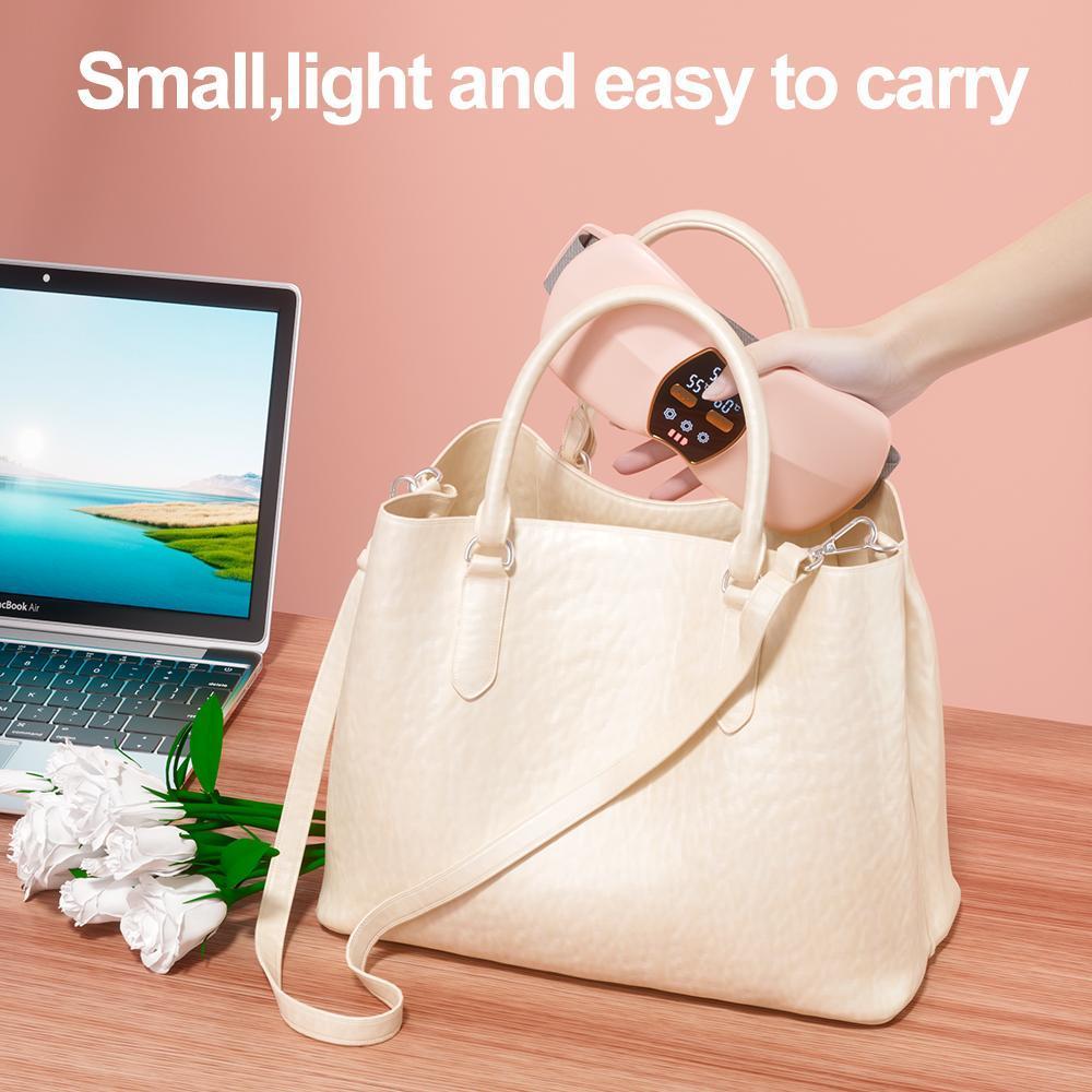 Heating Pads,  Period Cramp Massager Portable Cordless Heating Pad with 3 Heat Levels and 3 Massage Modes for Back Pain Relief Menstrual Heating Pad Hot Compress Heat Pad (Pink)