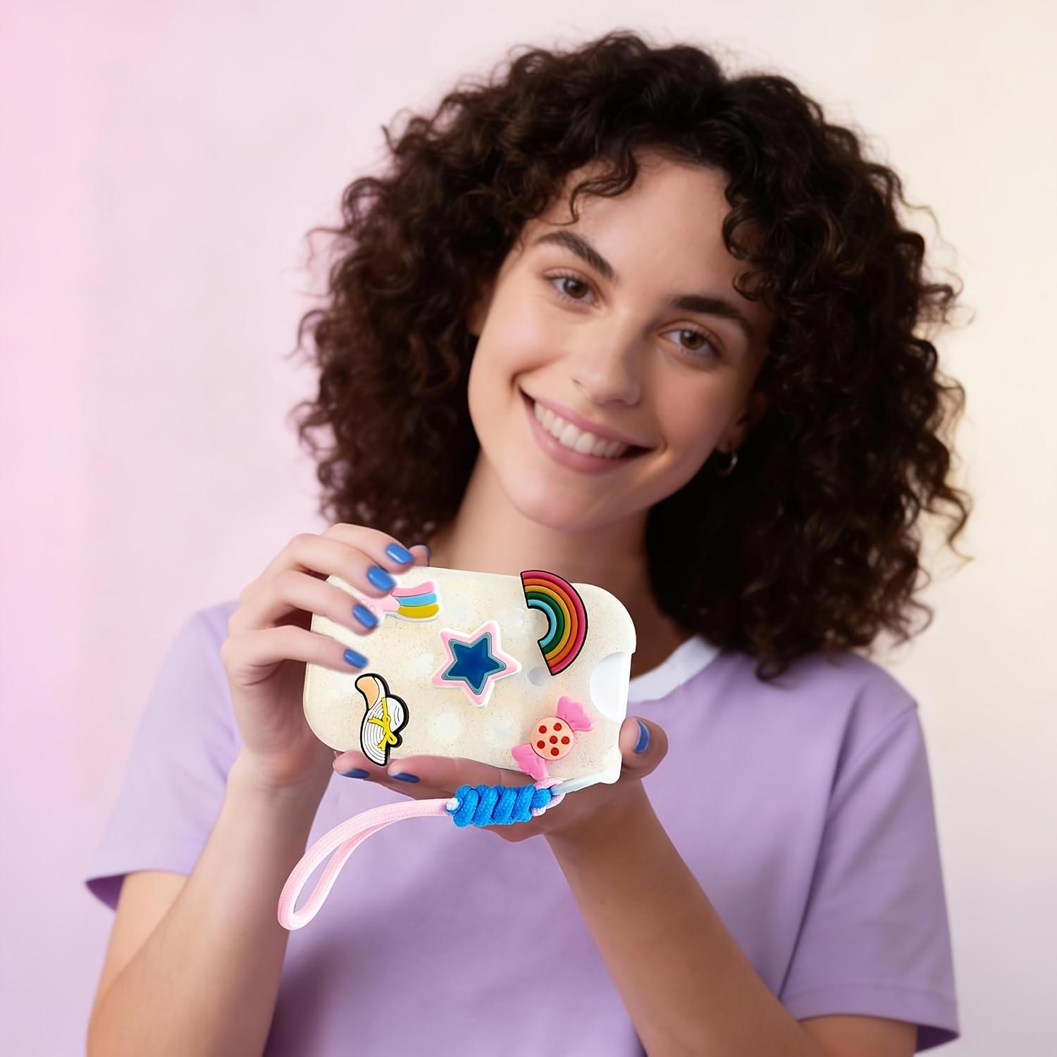 Silicone Spray Bottle Cover Compatible with Touchland Crocs Hand Sanitizer Sprayer, Includes 5 Keychains and Accessories