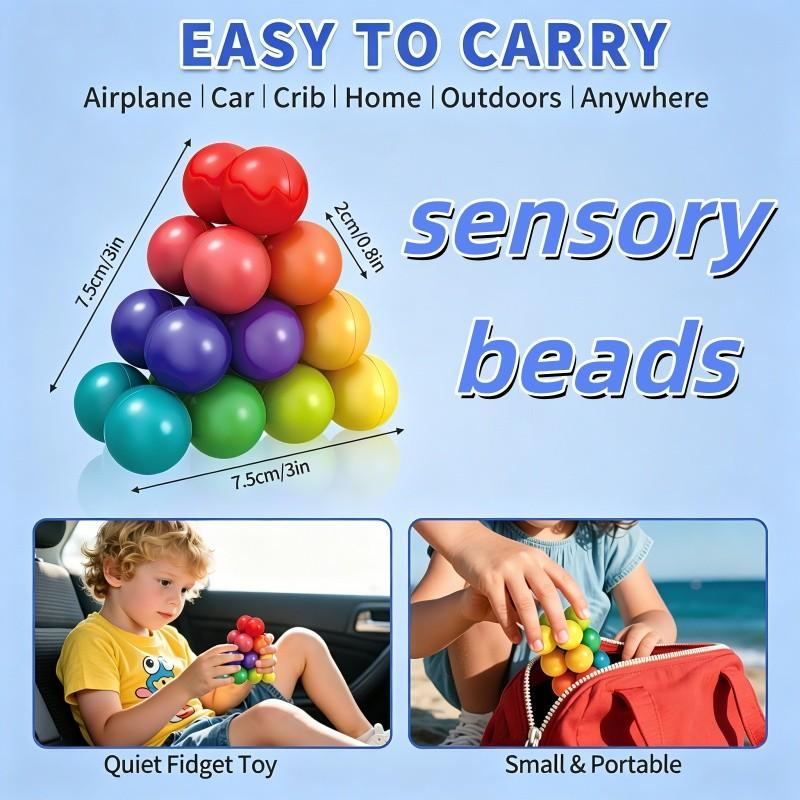 Magnetic 3D Puzzle Ball, 1 Box Colorful Magnetic Beads Magnetic Ball Stress Relief Toy, Creative Educational Toy For Kids