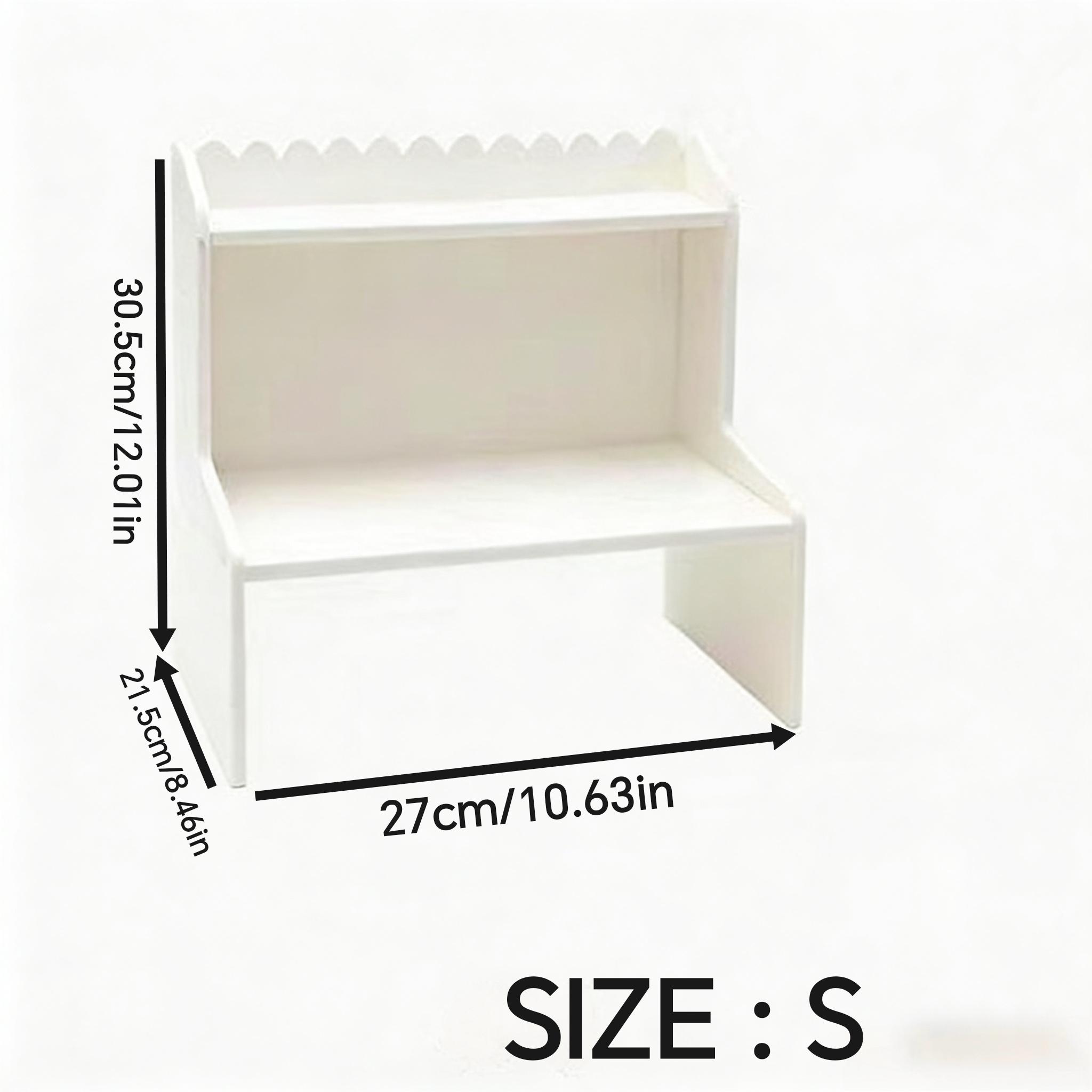 Multifunctional Stackable Dual-Layer Desktop Organizer, Cute Cloud Edge Design, Space-Saving Storage Rack for Home, Dormitory, Office, Desk Organizer Tidy