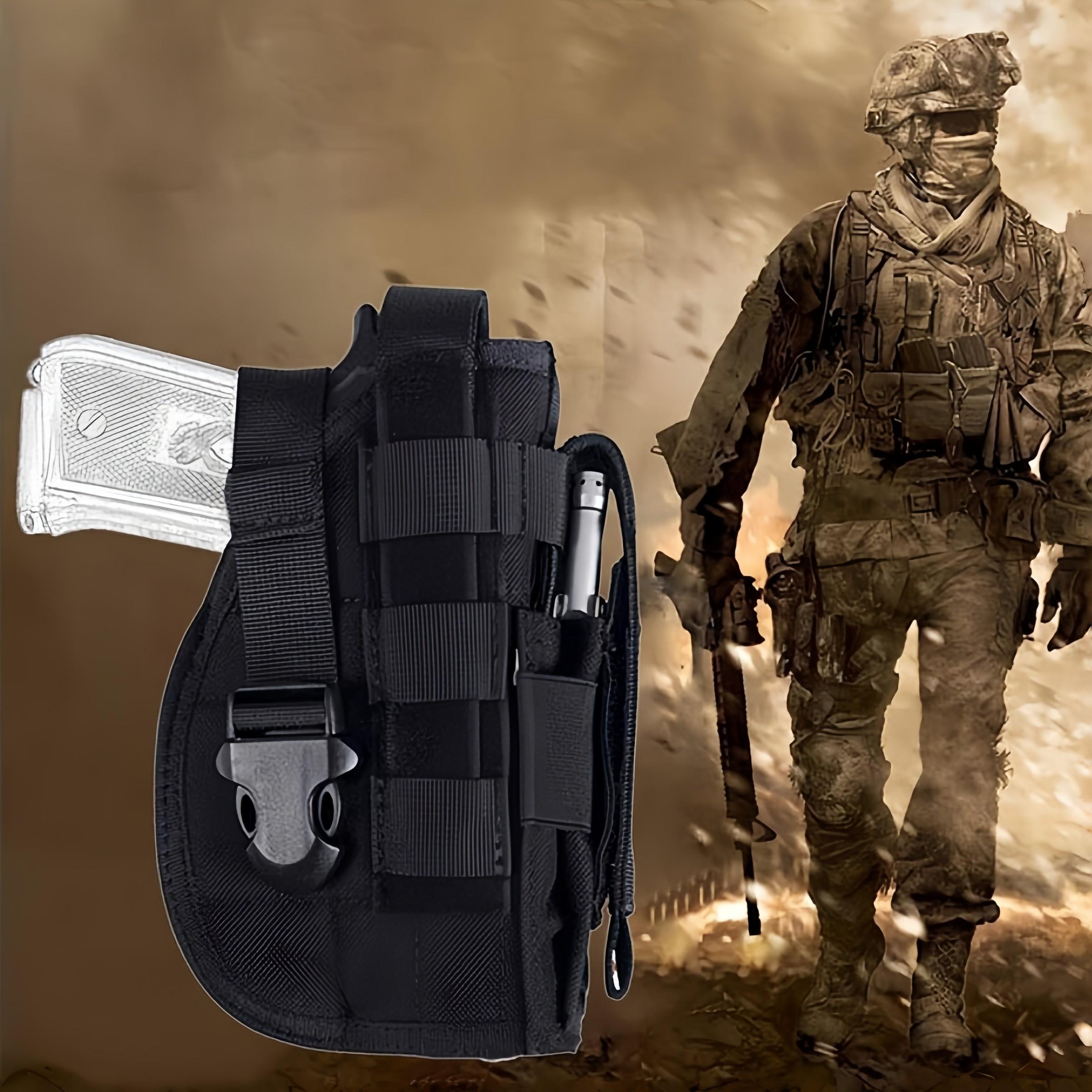 Outdoor Tactical Quick Release Gun Belt, Multi-Functional Waist Pack, Universal Model, Ideal for Hunting and Training, Durable Nylon Material