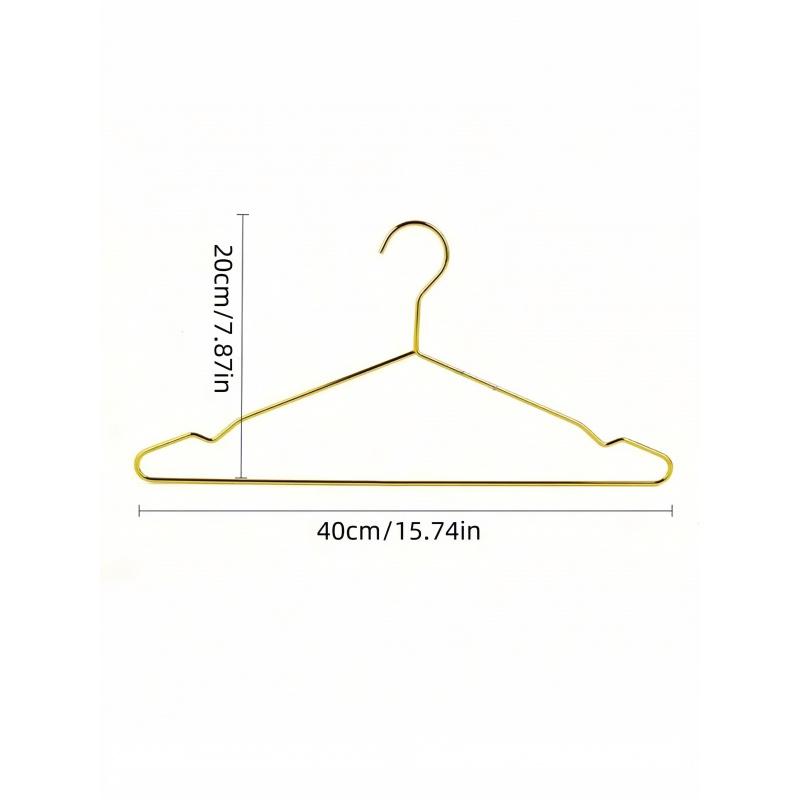 Premium Golden Metal Hangers (Set of 10) - Non-Slip, Durable & Slim Space-Saving Closet Organizers