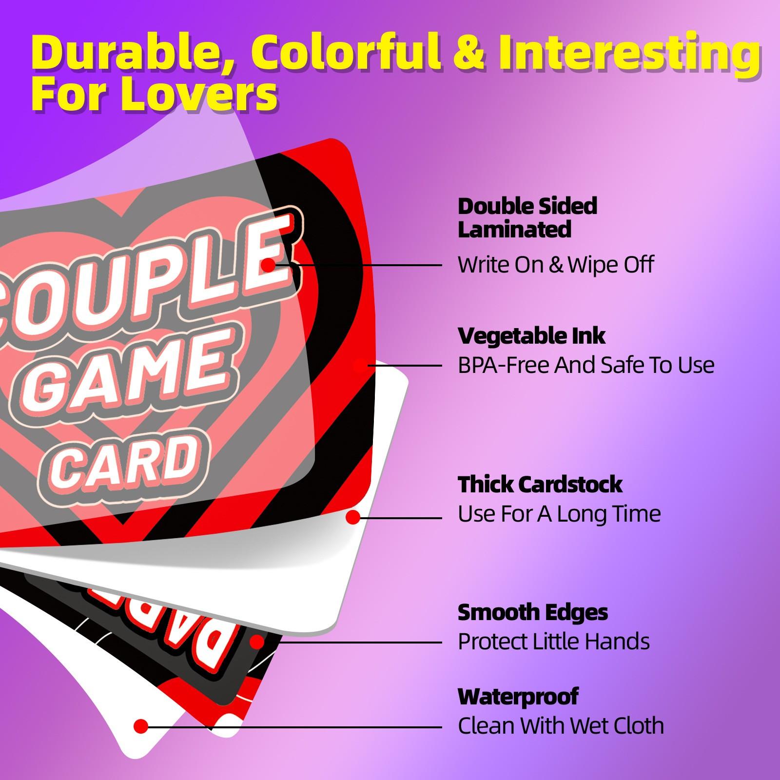 Couple Game Card  50 Pairs Interactive Game Cards, Fun Couple Games for Dates, Anniversaries, Home Leisure, Valentine's Day Gifts, Enhance Relationship