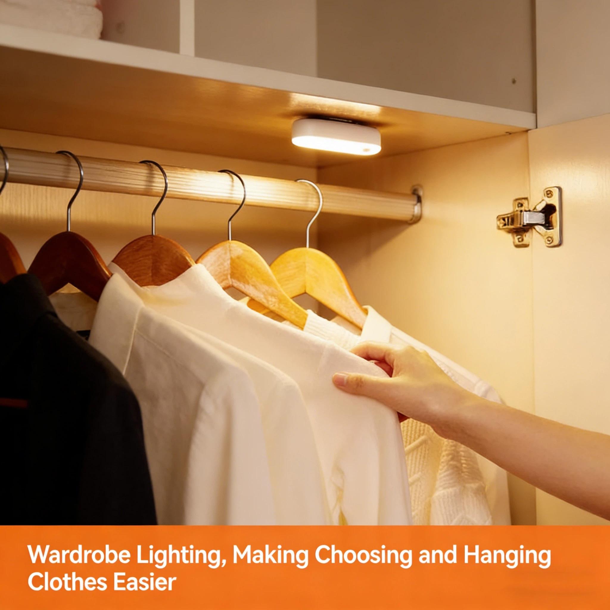 LED Motion Sensor Night Light Magnetic Charging Sound Control Lamp, Wireless Hallway Wall Bedside Staircase Induction Light