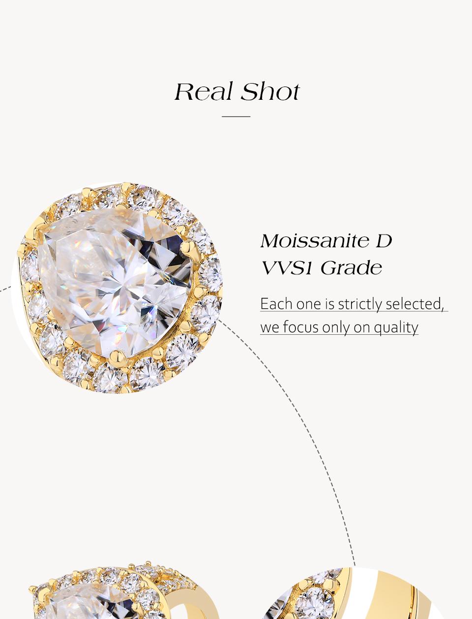 14*10mm Gorgeous Pear Cut D Color VVS1 Synthetic Moissanite Ring for Women Wedding Band Anniversary Gift R186