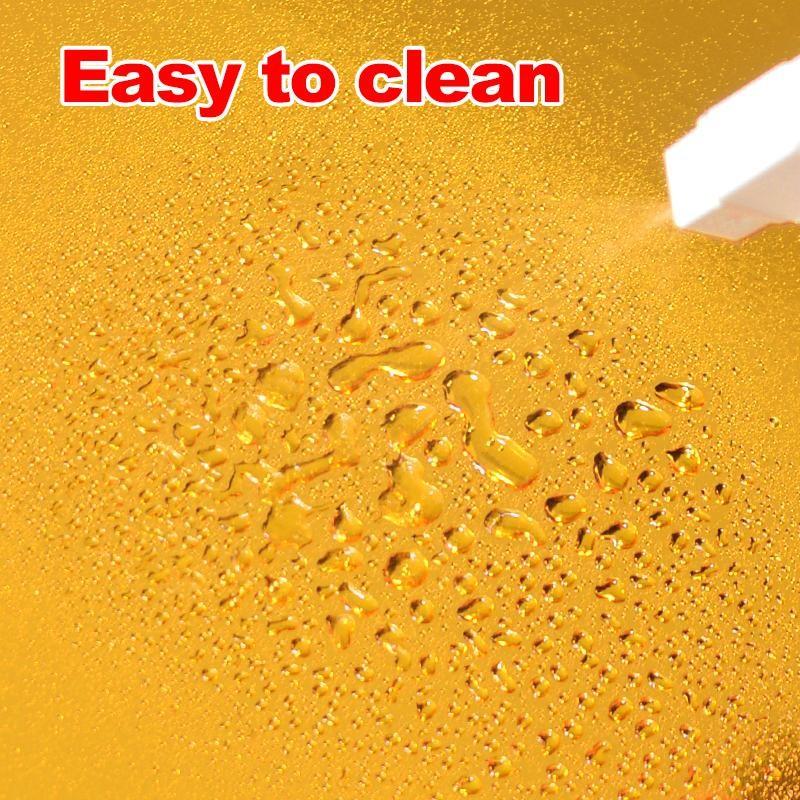 Gold Wallpaper Self-Adhesive Cleanable Removable Peel and Stick Refrigerator Speaker Dryer Cabinet Oven Appliances Furniture Renovation Kitchen Glitter Wallpaper 17.7" X 78.7"