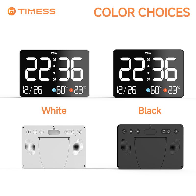 TIMESS New Multifunctional LED Alarm Clock, 11-Inch Large Digital Screen with Big Numbers, Temperature & Humidity Display, Date Reminder, Timer Function, 3-Level Backlight, USB Powered, For Bedroom, Living Room, Office, Mother's Day Gift summervibes