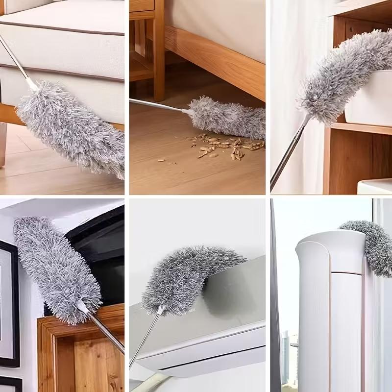 1pc, Electrostatic Dusters, Retractable Dust Removal Brush, Dusting Brush, Reusable Washable Furniture Dust Duster for Fan, Desktop, Keyboard, Furniture, Car, Cleaning Supplies, Cleaning Tool, Microfiber Duster