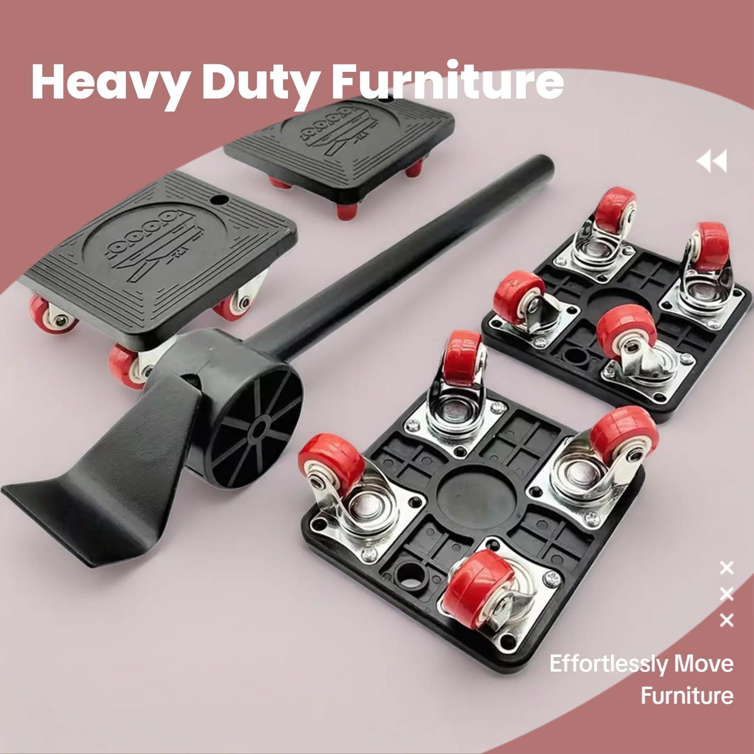 Furniture Moving Tool Set, Effortless Riser Elevator with Safe Wheels, Ideal for Sofa, Refrigerator, Hard Floor