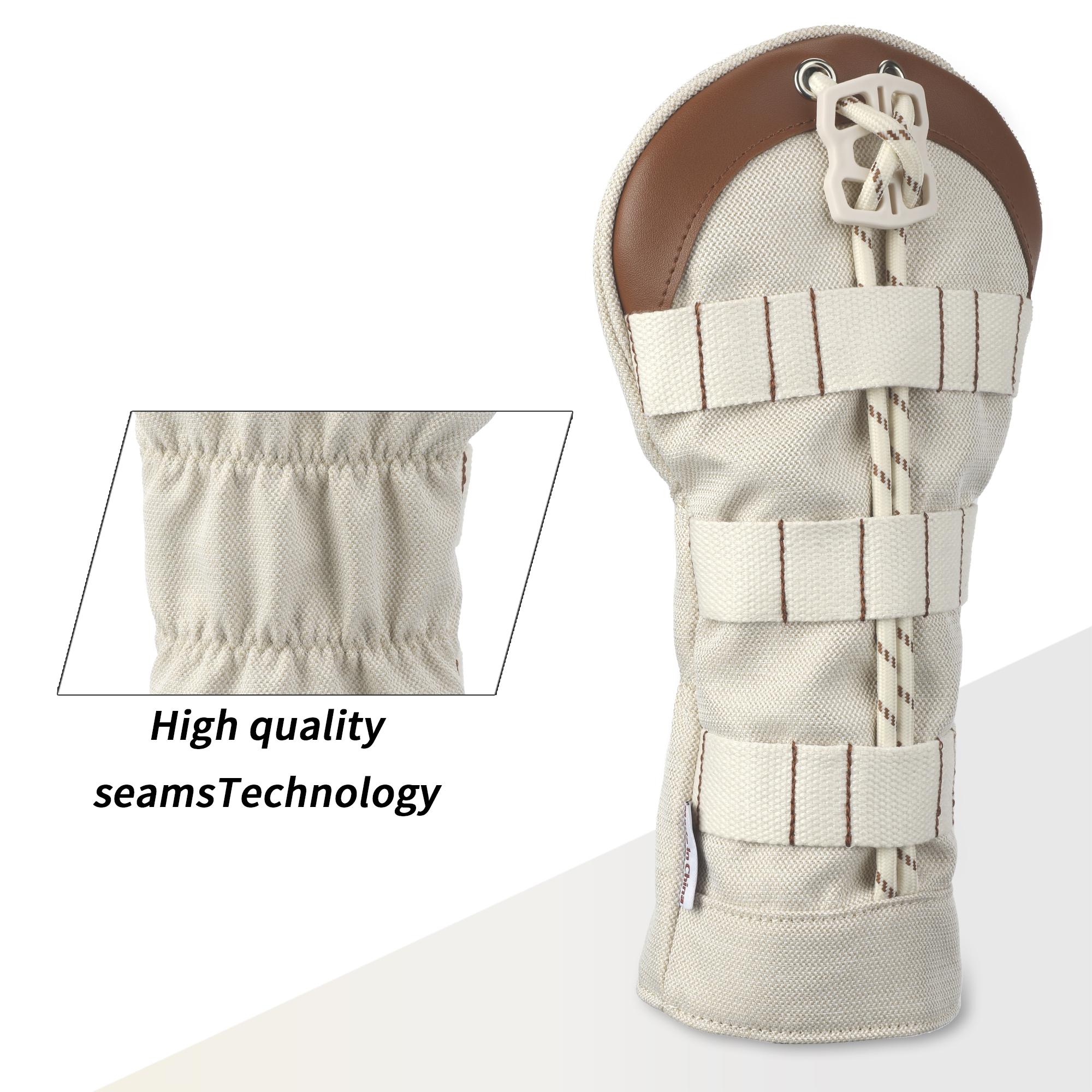 1 pc golf club cover,stylish minimalist and portable,can hold golf tees,suitable for drivers,fairway and hybrids,unisex golf head covers