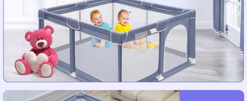 Baby Playpen, Indoor and Outdoor Playard, Play Pens for Kid Activity Center, Sturdy Safety Baby Fence with Breathable Mesh for Toddler playpen