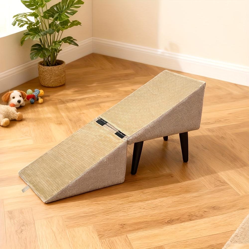 A spine-protecting, anti-injury dog staircase with a stable structure, soft and anti-slip, folding and storage, suitable for corgi, Xi Shi, elderly teddy, home living room, bedside, camping and pet steps