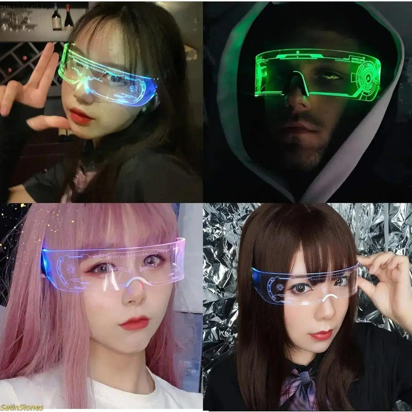 2026 LED Light-Up Sports Eyewear Accessories - Neon Glow Sunglasses, Comfortable Lightweight 1-Size, Futuristic Rave Cosplay Shades, Festival Gift for Adults, Club & Halloween 2026 LED Light-Up Sports Eyewear Accessories - Neon Glow Sunglasses, Comfortable Lightweight 1-Size, Futuristic Rave Cosplay Shades, Festival Gift for Adults, Club & Halloween
