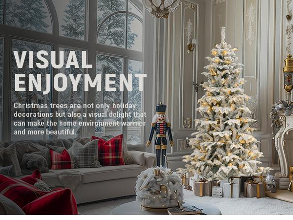 Yitahome Pre-Lit Flocked Natural Drooping Pampas Christmas Tree 6ft, Snow Flocked Artificial Christmas Tree for Home, Office, Party Decoration Yitahome Pre-Lit Flocked Natural Drooping Pampas Christmas Tree 6ft, Snow Flocked Artificial Christmas Tree for Home, Office, Party Decoration