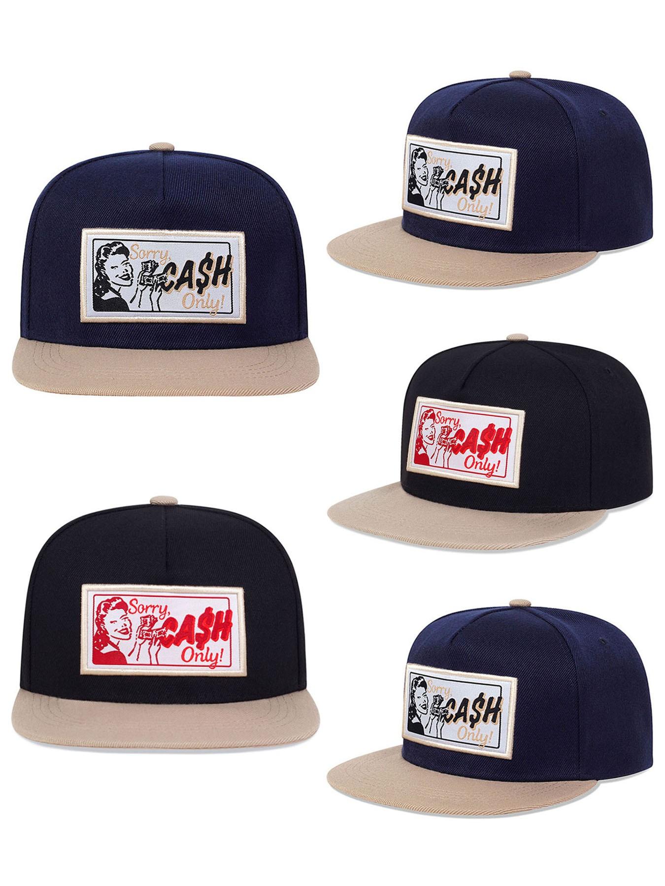 2026 Fashion and Personalized New Baseball Hat CASH Women's Labeling Embroidered Skateboarding Hat Street Creative Hip Hop Hat Outdoor Leisure Sports Sunshade Hat Daily Commuter Decorative Hat Male Female Same Style Flat Edge Hat