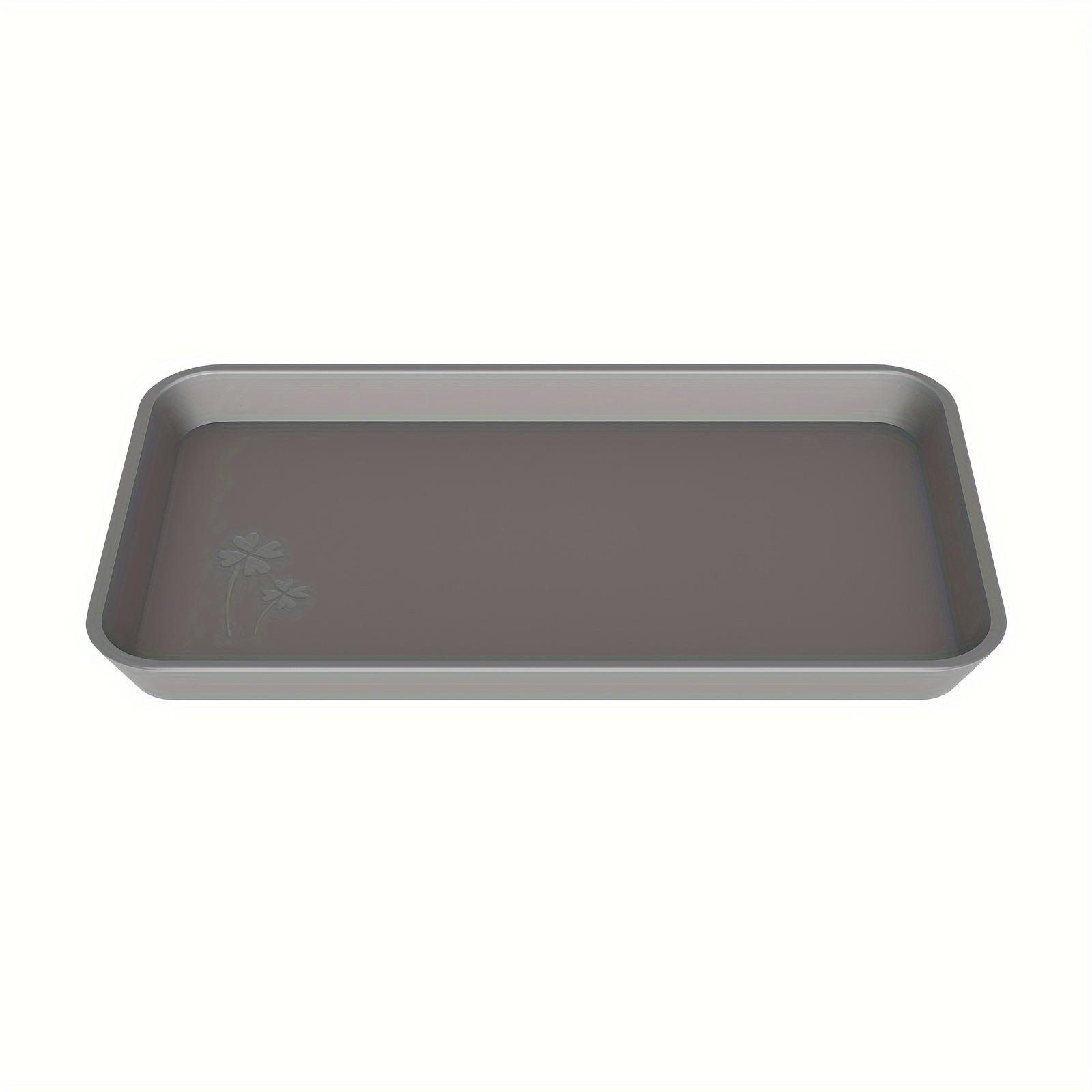 Bathroom Vanity Tray ,Silicone Bathroom Trays for Counter, Perfume Key Trinket Ring Tray, Decor Soap Dispenser Countertop Tray for Kitchen Sink Organization,Countertop and Vanity Tray,Shatterproof Kitchen and Bathroom Trays , Perfume Key Tray