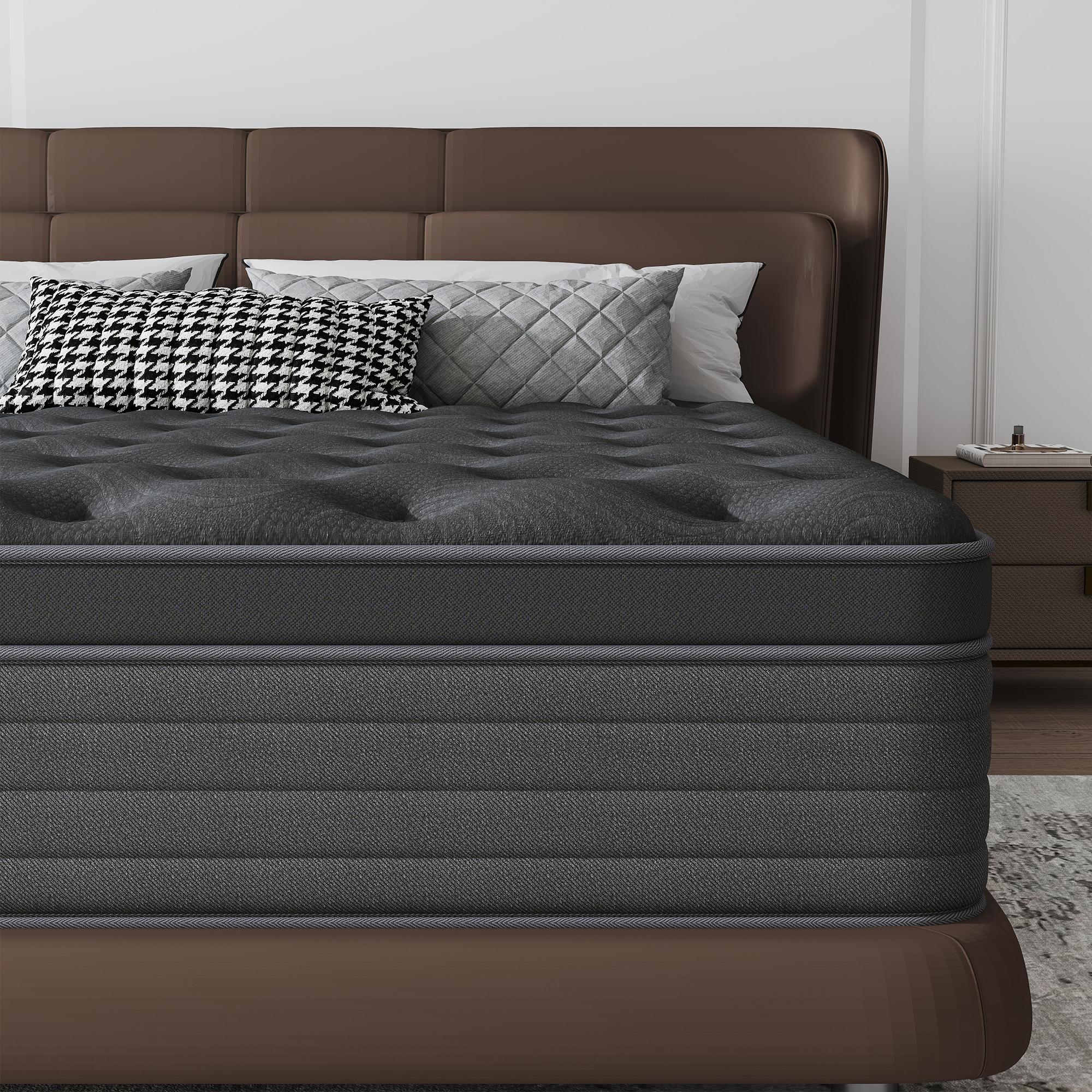 12/14" Hybrid Foam Mattress in a Box, Gel Memory Foam and Pocket Springs, Medium Firm, with Strong Edge Support for Pressure Relief,sweet night bed,Queen Size,sleep position,new house,Comfortable Sleep