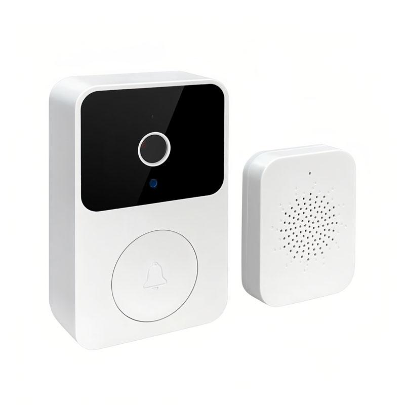 1pc SMCM Wireless Video Doorbell with HD Camera, Wide Angle, Intelligent Voice Intercom, WiFi Enabled, Battery/USB Dual Power, 400mAh Rechargeable Lithium Polymer Battery, App Control, HD Night Vision, 2.4G WiFi Only