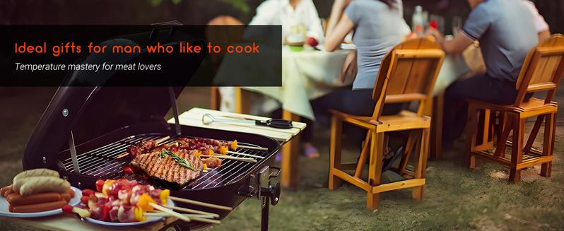 INKIRD meat thermometer, 1 WiFi barbecue thermometer, Bluetooth instant reading, temperature alarm, suitable for cooking, baking, kitchen utensils