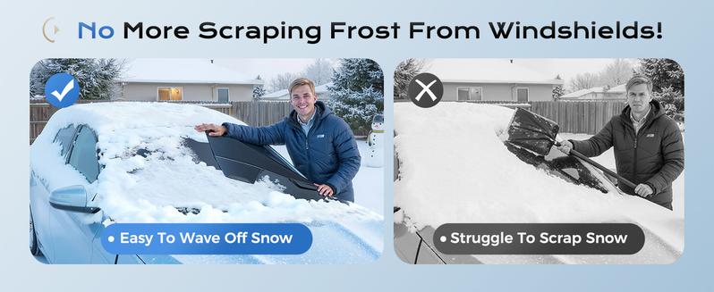 Black Friday Deal! 2025 Upgraded 2-in-1 Windshield Snow Shield Cover - Thickened 600D Oxford Fabric, All-Season Anti-Snow/Ice/Frost & UV Sunshade, with Side Mirror Covers, Easy to Install TikTok Shop Car Windshield Snow Shield - Anti-Snow Protection