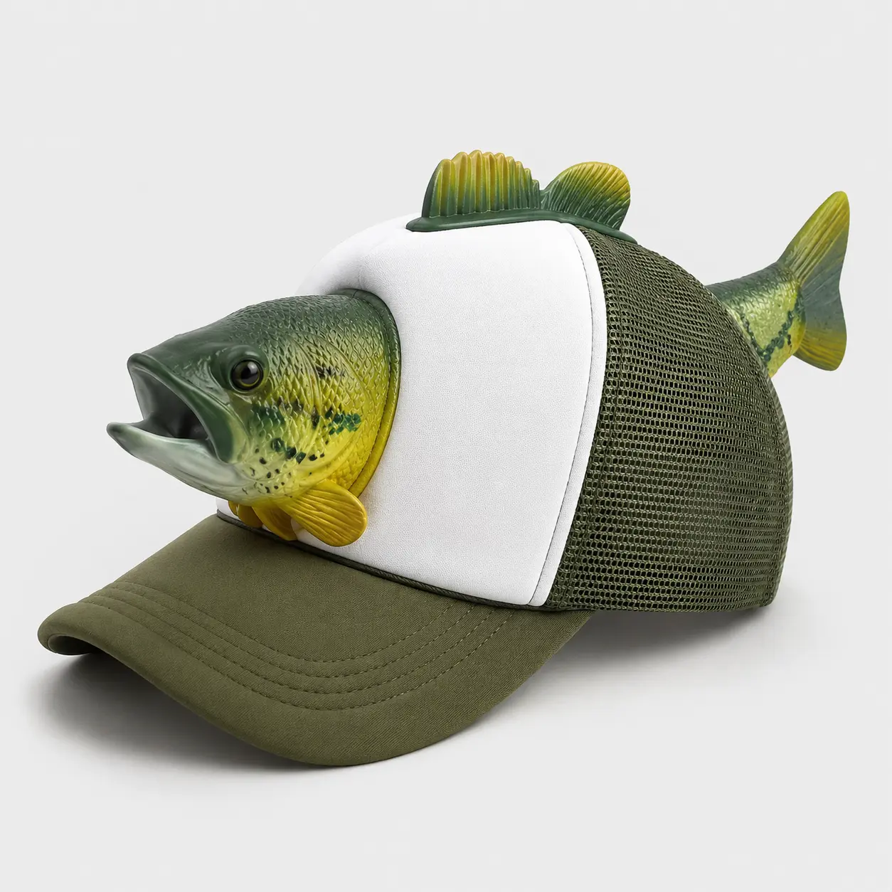 3D Fish-Shaped Novelty Bucket Hat - UV Protection Clothing, Fun Animal-Themed Sun Hat for Lure Fishing Enthusiasts on Fishing Trips