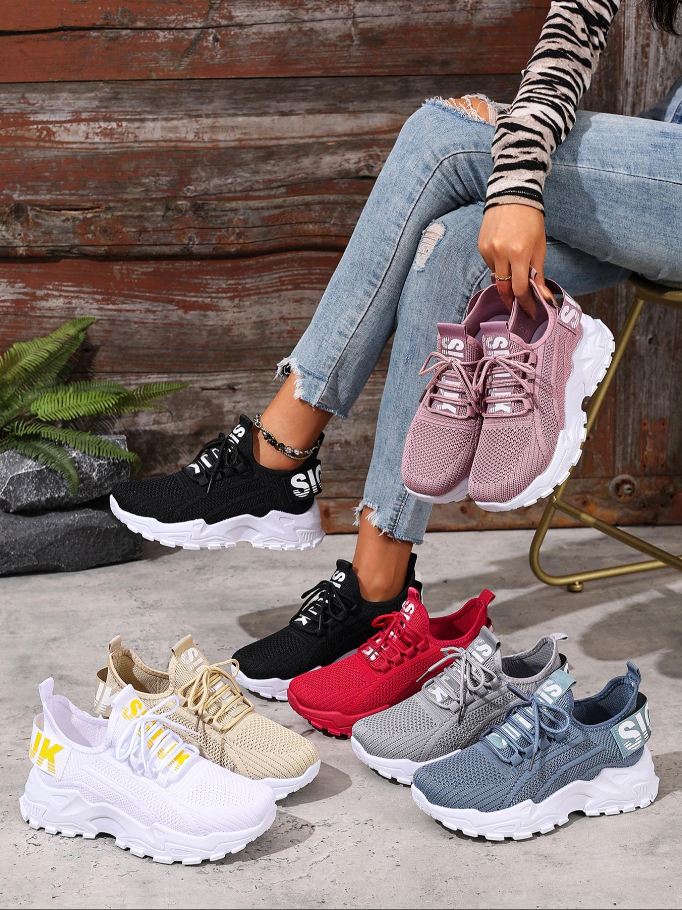 Women's Casual Sport Shoes Fitness Walking Daily Wear Spring Lightweight Low Top Soft Lining Women's Road Running Shoes