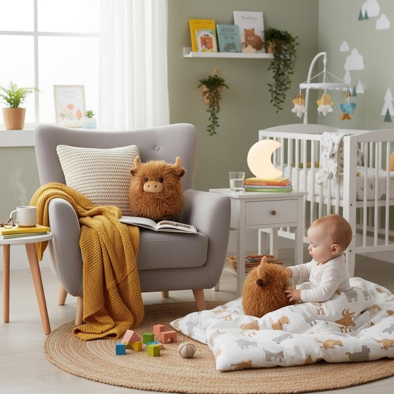 Scruffy Highland Cow Plushie, 8-Inch Fluffy Cuddly Stuffed Animal Toy, Cute and Ugly Aesthetic, Perfect Gift for Animal Lovers, Kids' Gifts