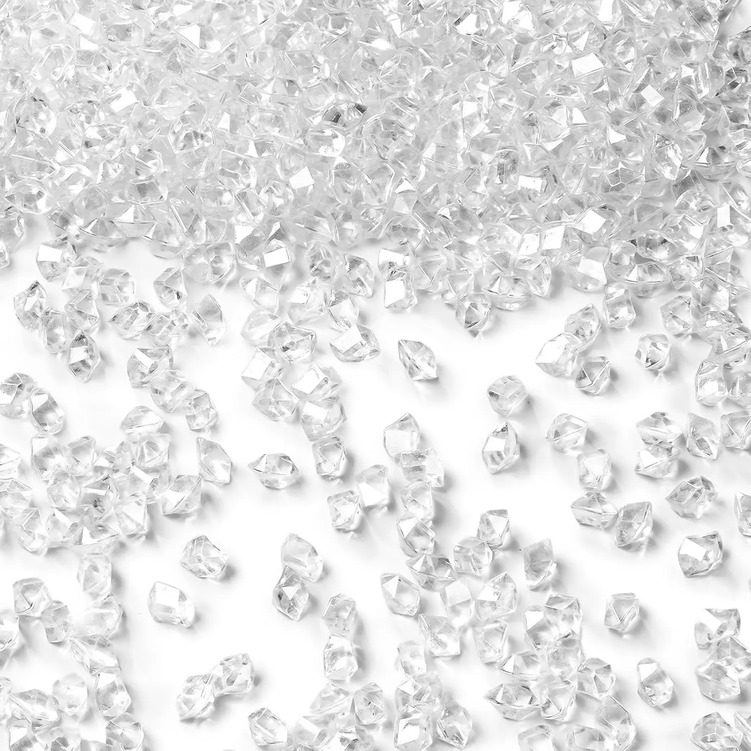 4200 PCS Mini Clear Fake Ice Rocks, 1 LB Acrylic Crystal for Vase