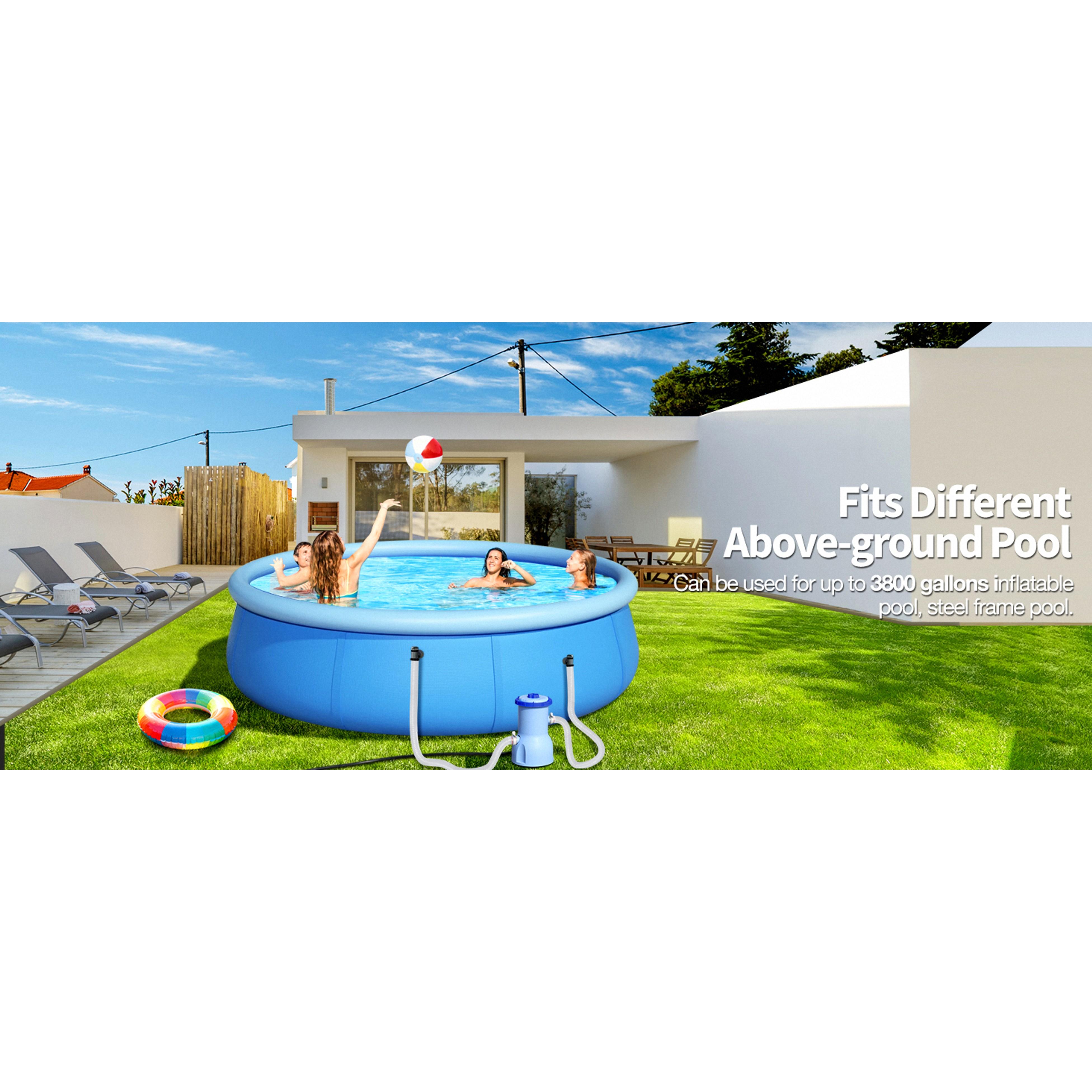 2026 Improved 530 GPH Small Pool Filter Pump | ETL Certified Cartridge Filter Pump for Above Ground Pools | Water Circulation System- Quickly Remove Debris, Enhance Crystal-clear Pool Water